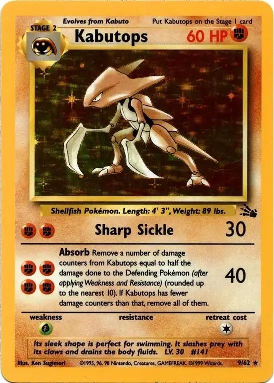 Kabutops 009/null - Fossil Unlimited Holofoil
