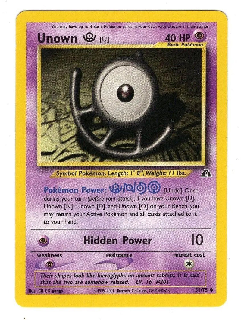 Unown [U] 051/75 - Neo Discovery Unlimited