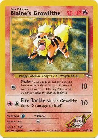 Blaine's Growlithe 035/132 - Gym Heroes Unlimited