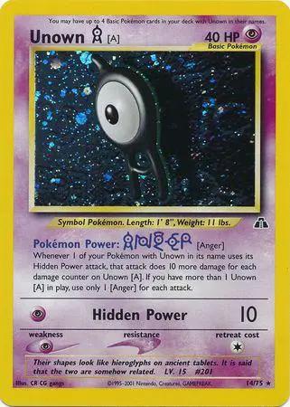 Unown [A] 014/null - Neo Discovery Unlimited Holofoil