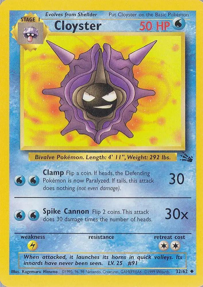 Cloyster 032/62 - Fossil Unlimited