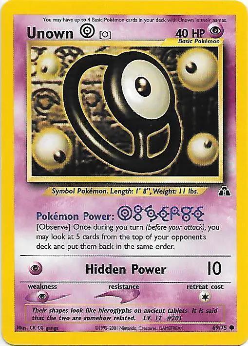 Unown [O] 069/75 - Neo Discovery Unlimited