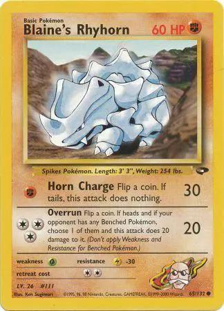 Blaine's Rhyhorn 065/132 - Gym Challenge Unlimited