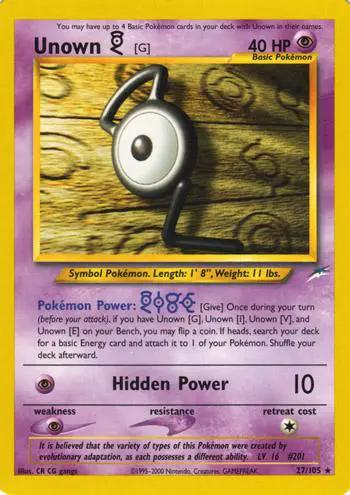 Unown [G] 027/105 - Neo Destiny Unlimited