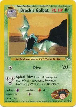 Brock's Golbat 039/132 - Gym Heroes Unlimited