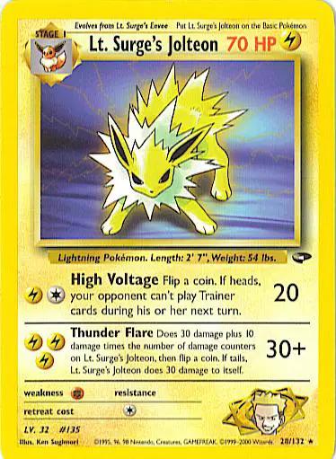 Lt. Surge's Jolteon 028/132 - Gym Challenge Unlimited