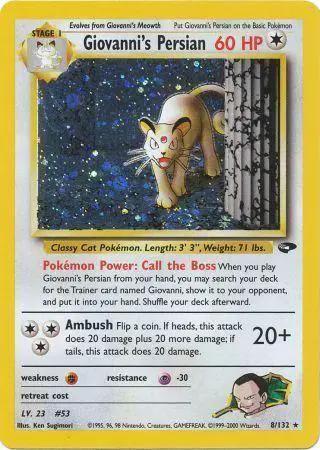 Giovanni's Persian 008/132 - Gym Challenge Unlimited Holofoil