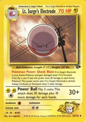 Lt. Surge's Electrode 052/132 - Gym Challenge Unlimited