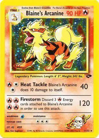 Blaine's Arcanine 001/null - Gym Challenge Unlimited Holofoil