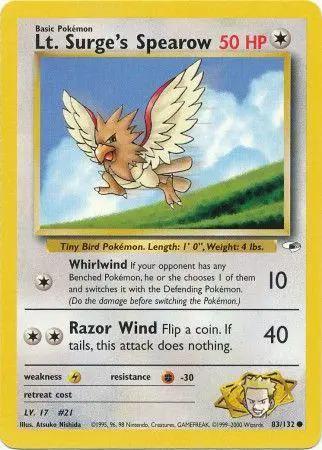 Lt. Surge's Spearow 083/132 - Gym Heroes Unlimited