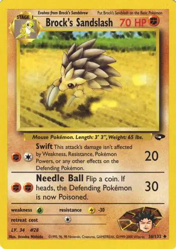 Brock's Sandslash 036/132 - Gym Challenge Unlimited