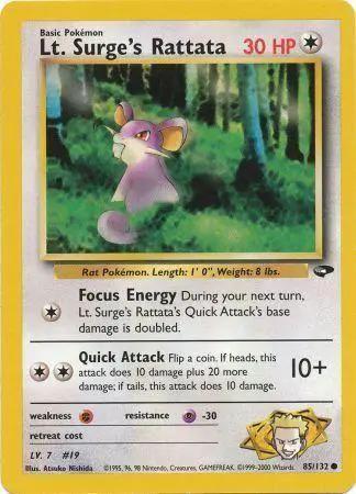 Lt. Surge's Rattata 085/132 - Gym Challenge Unlimited