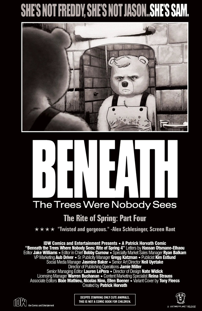 Beneath The Trees Where Nobody Sees Rite Of Spring #4 E 1:25 Tony Fleecs Virgin (11/12/2025) Idw