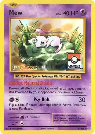 Mew 053/108 - League & Championship Cards - Holofoil