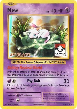 Mew 053/108 - League & Championship Cards - Holofoil