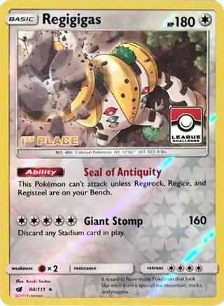 Regigigas 084/111 - League & Championship Cards - Reverse Holofoil