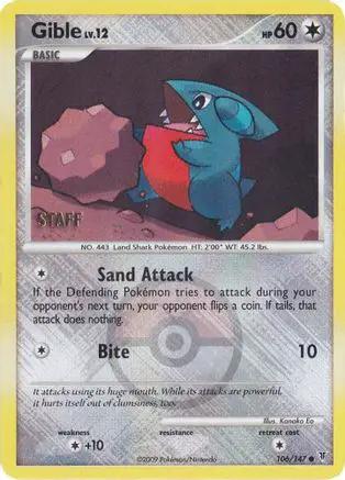 Gible (Championship Promo) [Staff] 106/147 - League & Championship Cards Reverse Holofoil