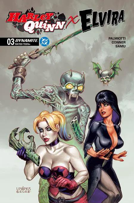 Harley Quinn X Elvira #3 C Joseph Michael Linsner Variant (12/17/2025) Dynamite