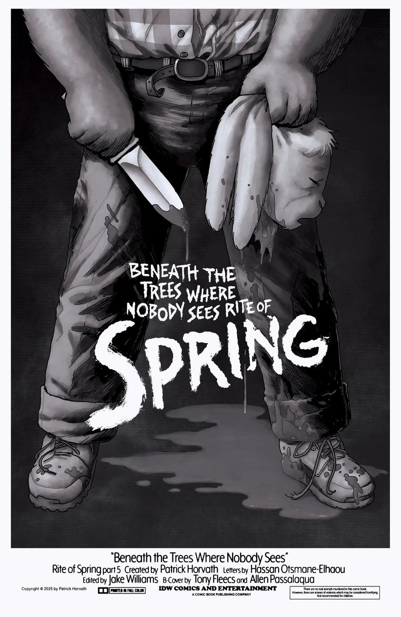 Beneath The Trees Where Nobody Sees Rite Of Spring #5 E 1:25 Tony Fleecs B&W (01/14/2026) Idw