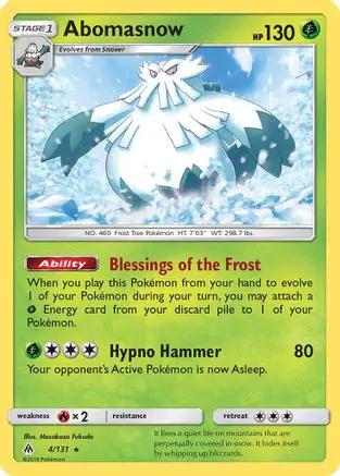 Abomasnow 004/131 - SM  Forbidden Light Reverse Holofoil