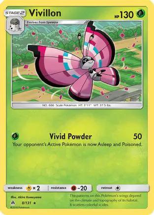 Vivillon 008/131 - SM  Forbidden Light Reverse Holofoil