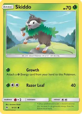 Skiddo 009/131 - SM  Forbidden Light Reverse Holofoil