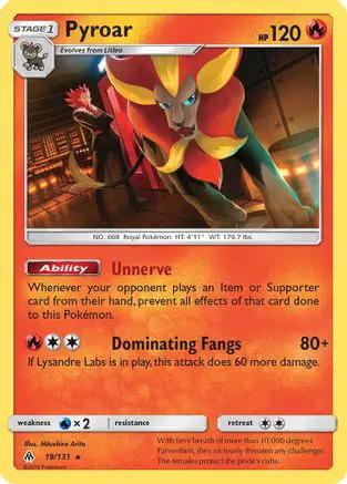 Pyroar 019/131 - SM  Forbidden Light Reverse Holofoil