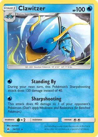 Clawitzer 026/131 - SM  Forbidden Light Reverse Holofoil
