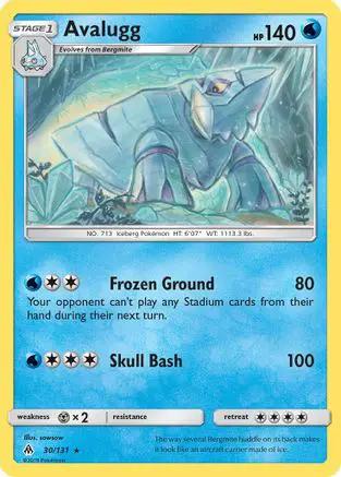 Avalugg 030/131 - SM  Forbidden Light Reverse Holofoil