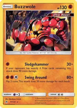 Buzzwole 077/131 - SM  Forbidden Light Reverse Holofoil