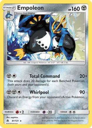 Empoleon 081/131 - SM  Forbidden Light Reverse Holofoil