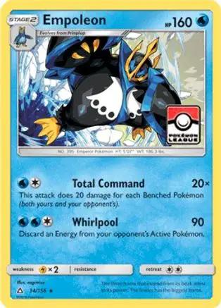 Empoleon (Pokemon League) 034/156 - League & Championship Cards Reverse Holofoil