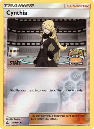 Cynthia (Regional Championships) [Staff] 119/156 - League & Championship Cards Reverse Holofoil
