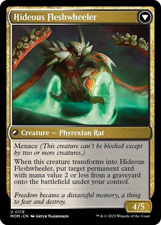 Nezumi Freewheeler // Hideous Fleshwheeler (MOM-119) - March of the Machine