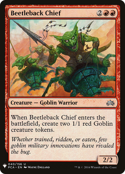 Beetleback Chief (LIST-PCA-40) - The List