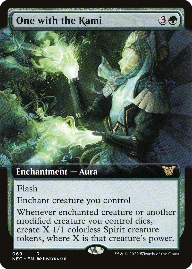 One with the Kami (NEC-069) - Neon Dynasty Commander: (Extended Art)