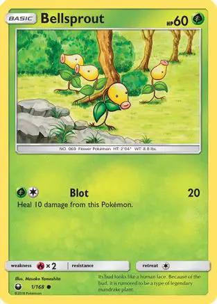 Bellsprout 001/168 - SM  Celestial Storm Reverse Holofoil