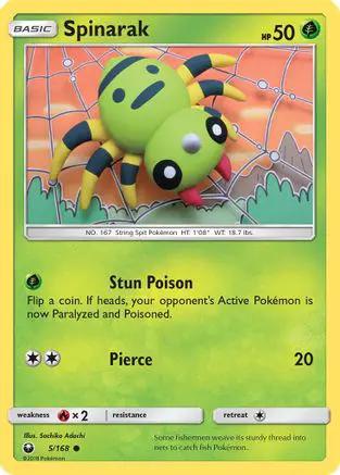 Spinarak 005/168 - SM  Celestial Storm
