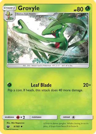 Grovyle 009/168 - SM  Celestial Storm Reverse Holofoil