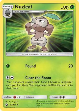 Nuzleaf 013/168 - SM  Celestial Storm