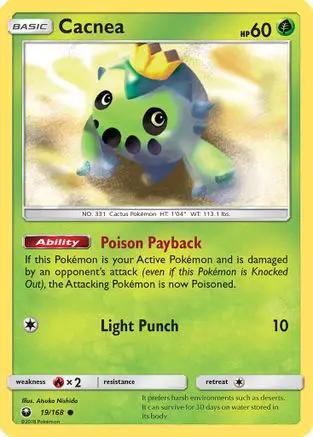 Cacnea 019/168 - SM  Celestial Storm Reverse Holofoil