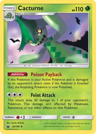Cacturne 020/168 - SM  Celestial Storm Reverse Holofoil
