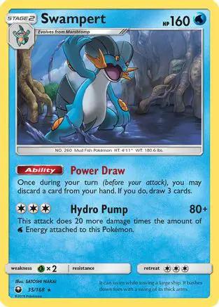 Swampert 035/168 - SM  Celestial Storm Reverse Holofoil