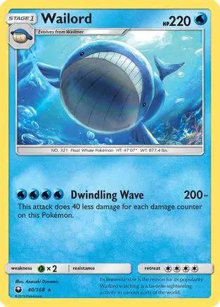 Wailord 040/168 - SM  Celestial Storm Reverse Holofoil