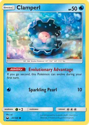 Clamperl 041/168 - SM  Celestial Storm Reverse Holofoil