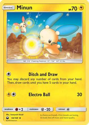 Minun 054/168 - SM  Celestial Storm