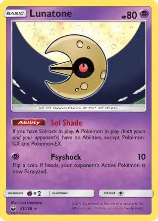 Lunatone 061/168 - SM  Celestial Storm Holofoil