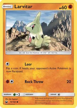 Larvitar 074/168 - SM  Celestial Storm Reverse Holofoil
