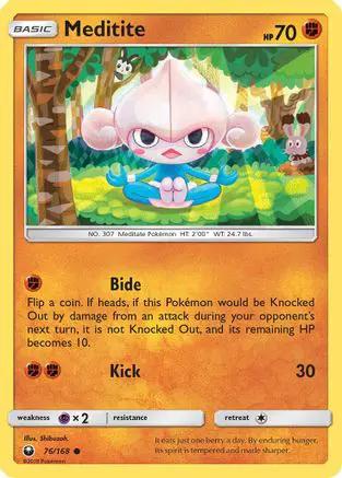 Meditite 076/168 - SM  Celestial Storm Reverse Holofoil