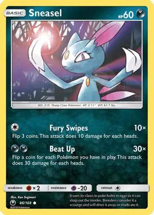 Sneasel 086/168 - SM  Celestial Storm Reverse Holofoil